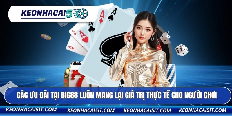 Các ưu đãi tại BIG88 luôn mang lại giá trị thực tế cho người chơi